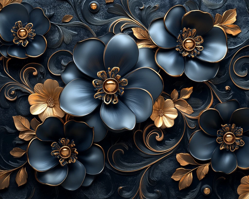 金花绒面无缝图案