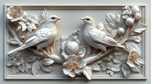 金色边框和平图案