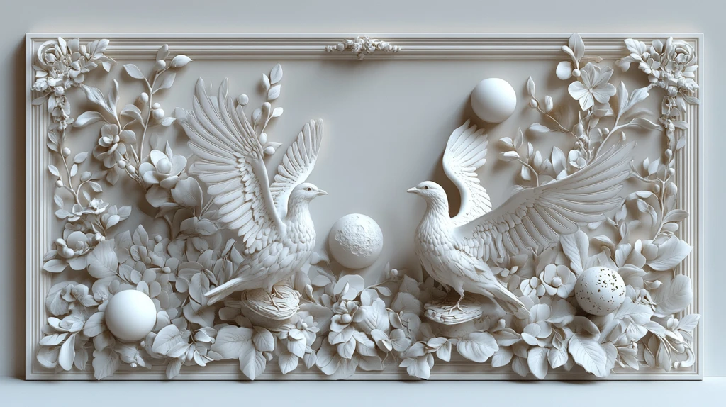 金色边框和平图案