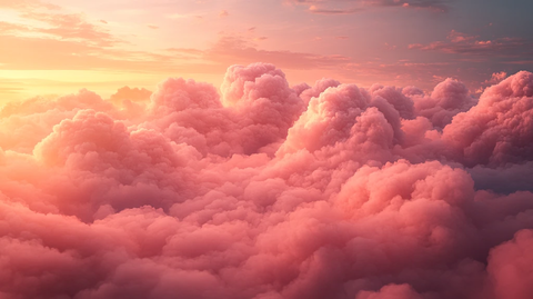 粉色云彩金光闪