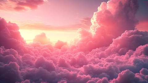粉色云彩金光闪