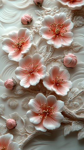 野花半圆框壁画