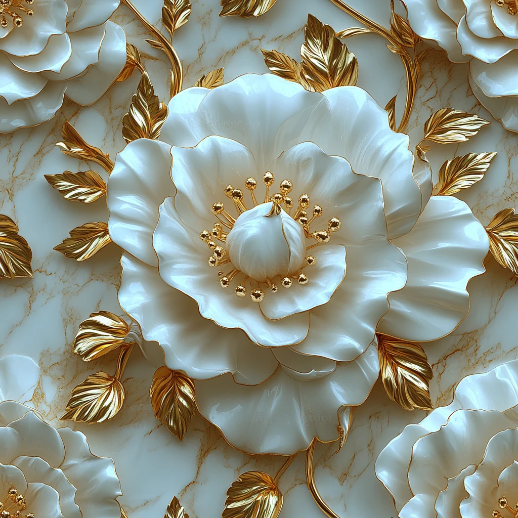 白色玫瑰金叶背景