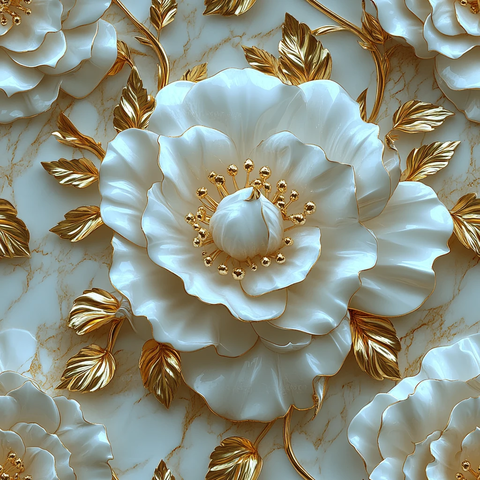 白色玫瑰金叶背景