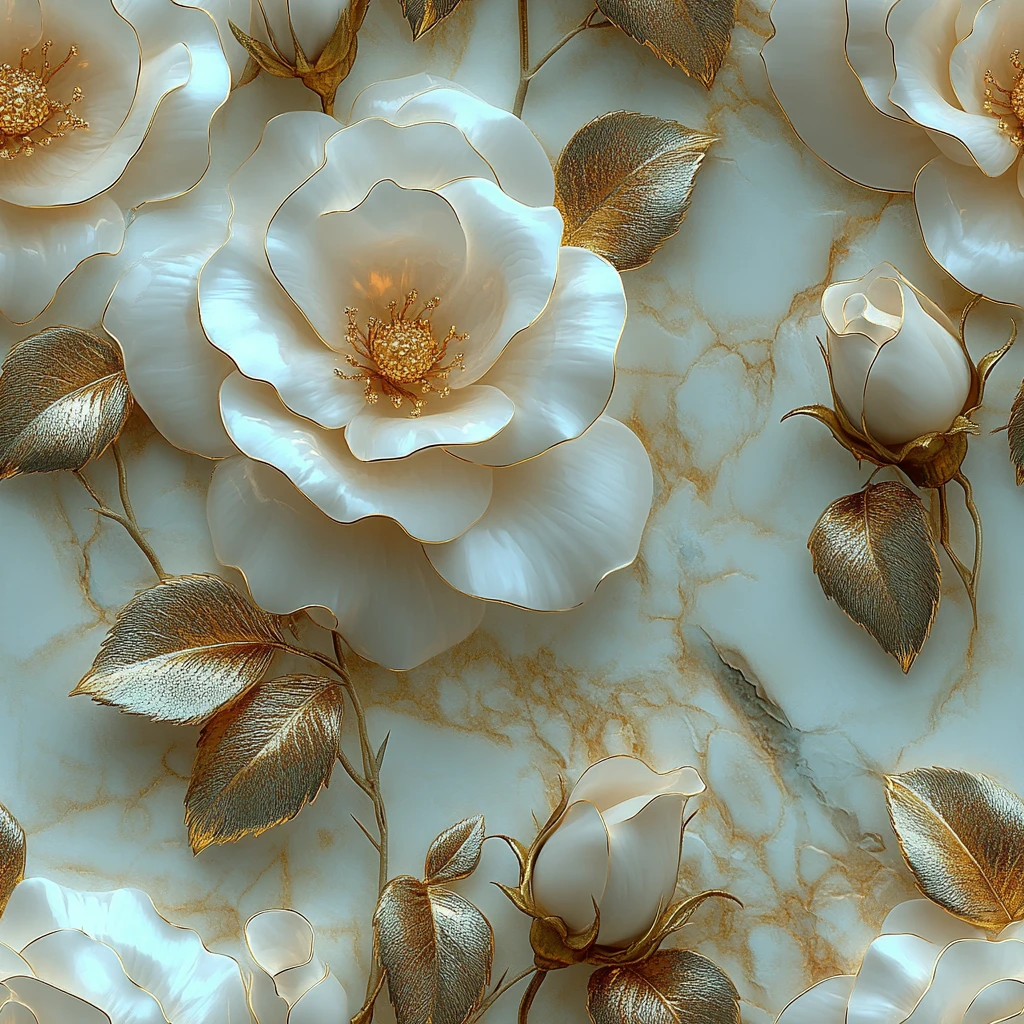 白色玫瑰金叶背景