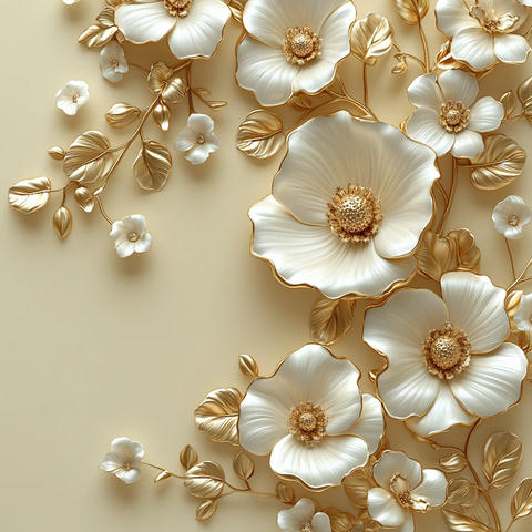 金花纹角落设计