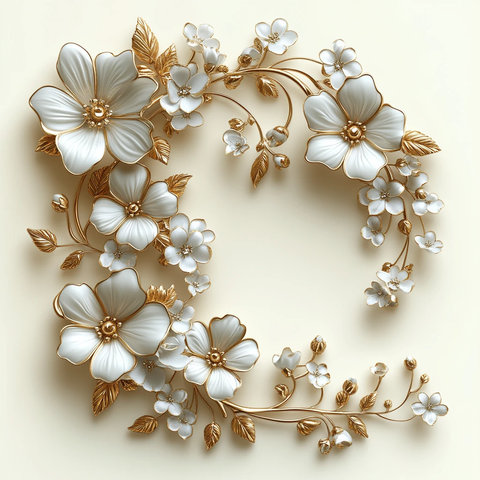 金花纹角落设计