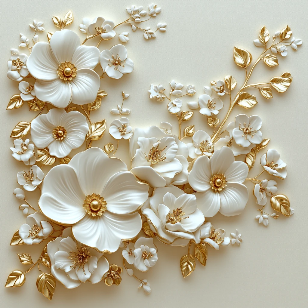 金花纹角落设计