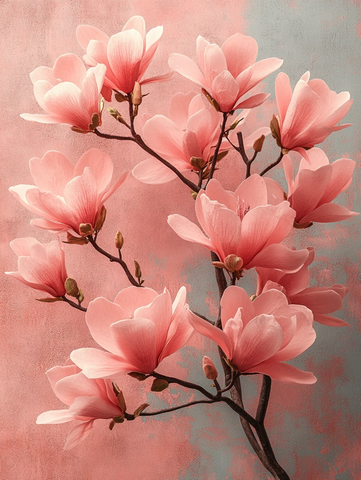 粉色木兰花石膏混凝土