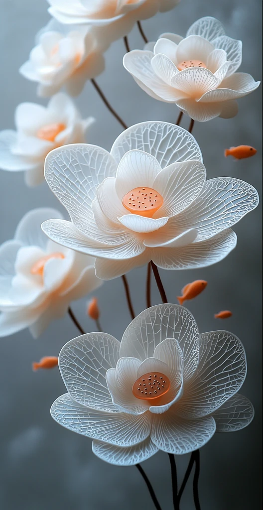 银白莲花叶壁画