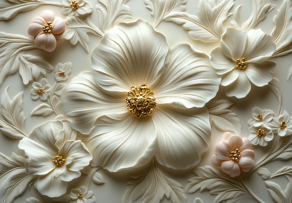 白纸浮雕金色标志