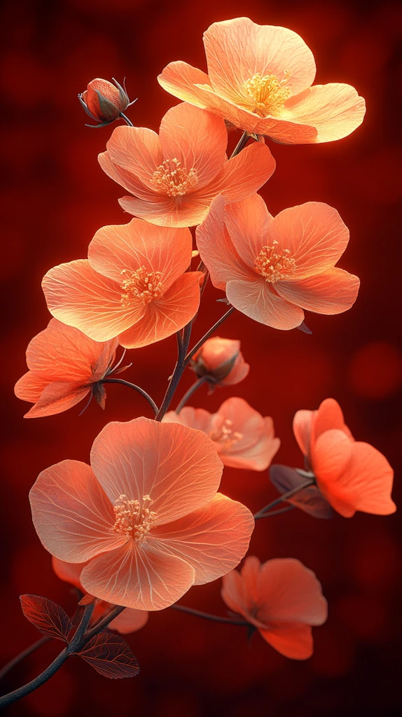 金光玫瑰红背景