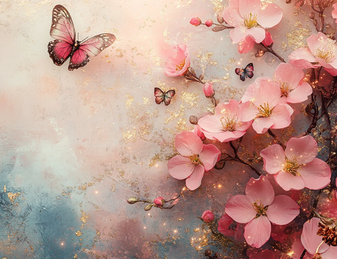 樱花金箔浮纹纸