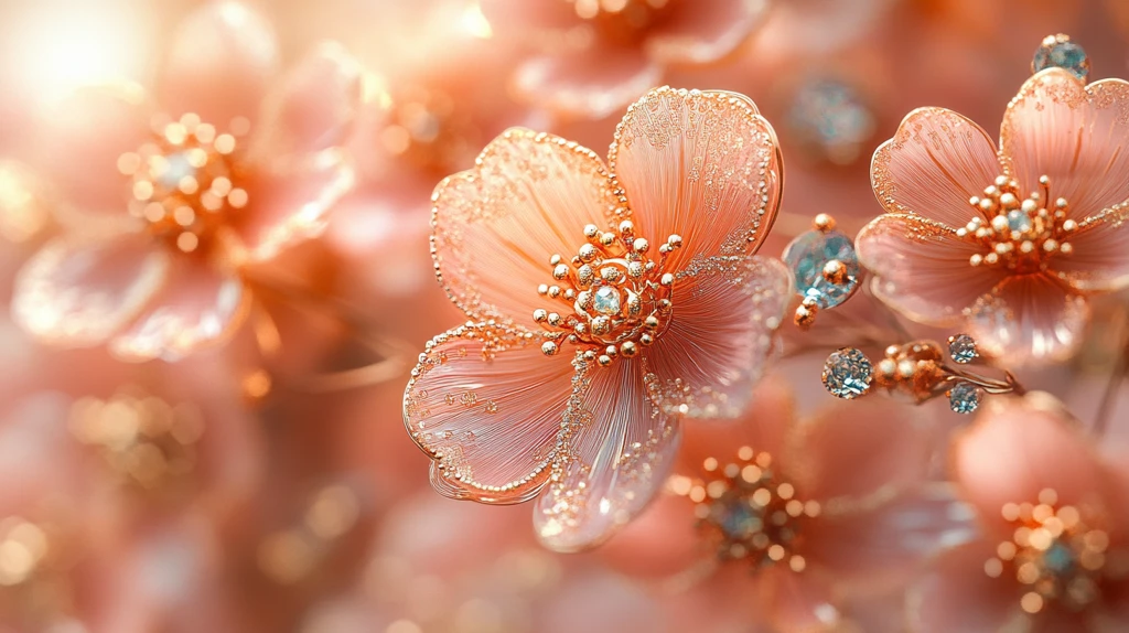 羽饰珠宝细工镶嵌