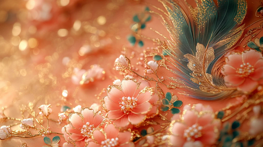 羽饰珠宝细工镶嵌