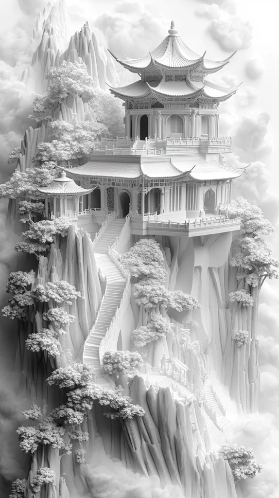 银灰纸艺立体剪纸