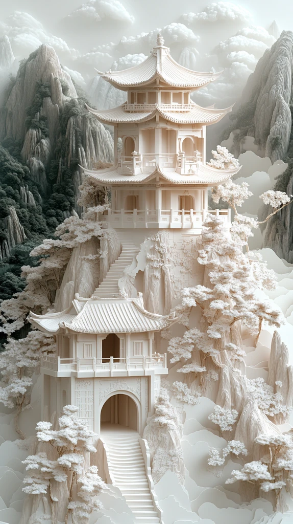 银灰纸艺立体剪纸