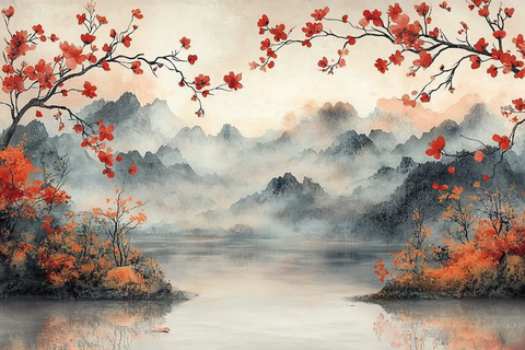 白舞台水彩婚礼卡