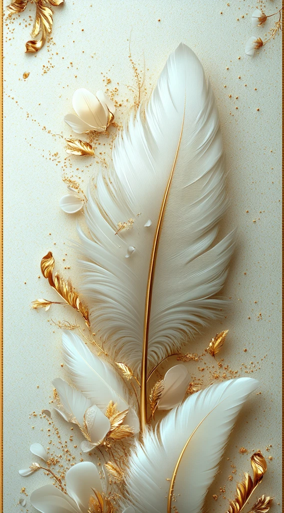 金色羽毛背景