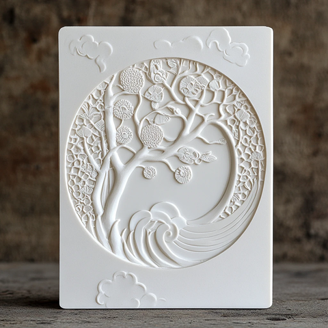 白瓷卡片镶嵌工艺