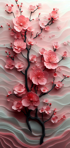 樱花波浪纸艺