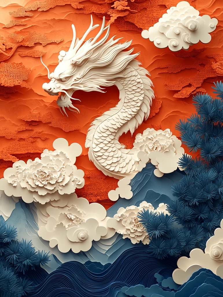 中国元素纸艺图