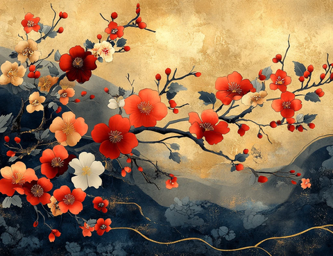 和服图案边框页