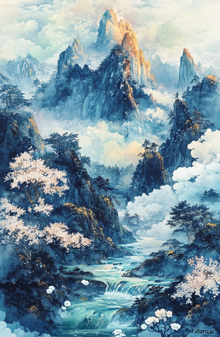 青山绿水彩云间