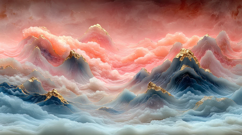 金镶玉雕刻山水画