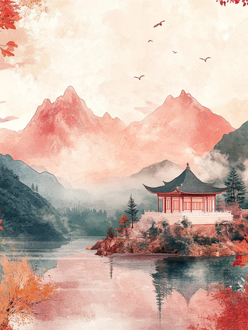 红山绿水小亭云