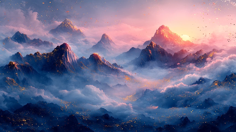 金镶玉山水画卷