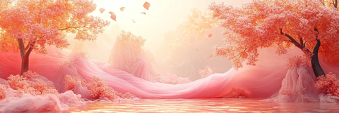 金线绣花渐变云彩