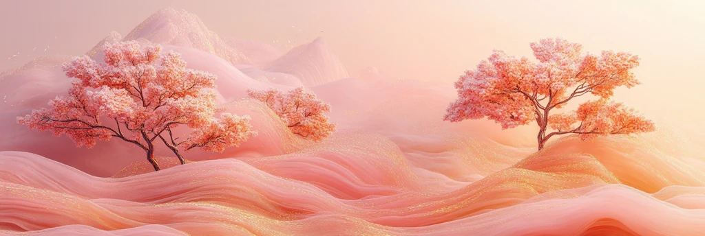 金线绣花渐变云彩