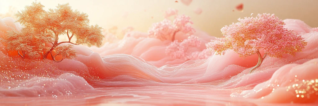 金线绣花渐变云彩