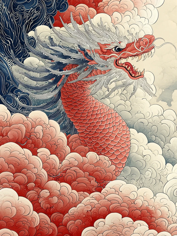 中国神话图案背景