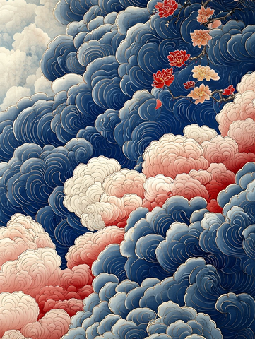 中国神话图案背景