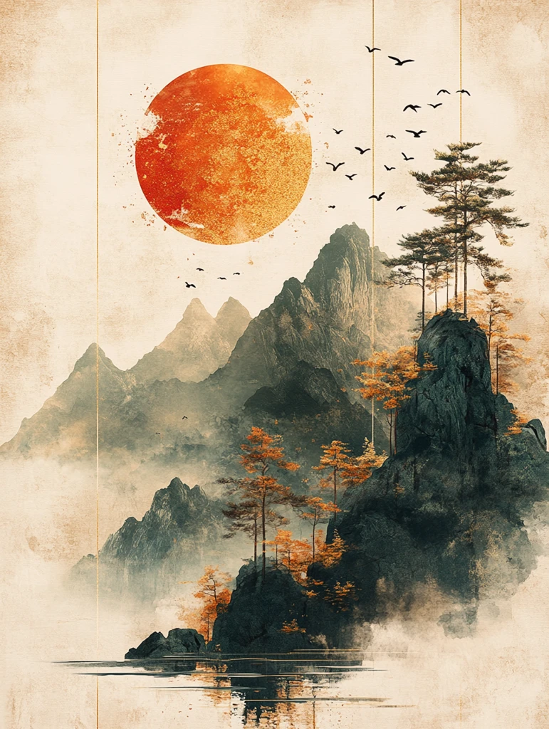 漆艺现代几何设计