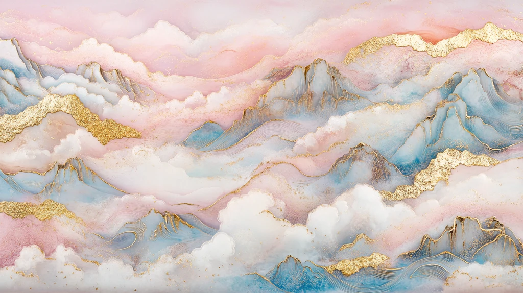 金线云山玉雕图