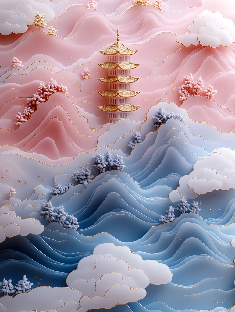 金镶玉雕云山海景