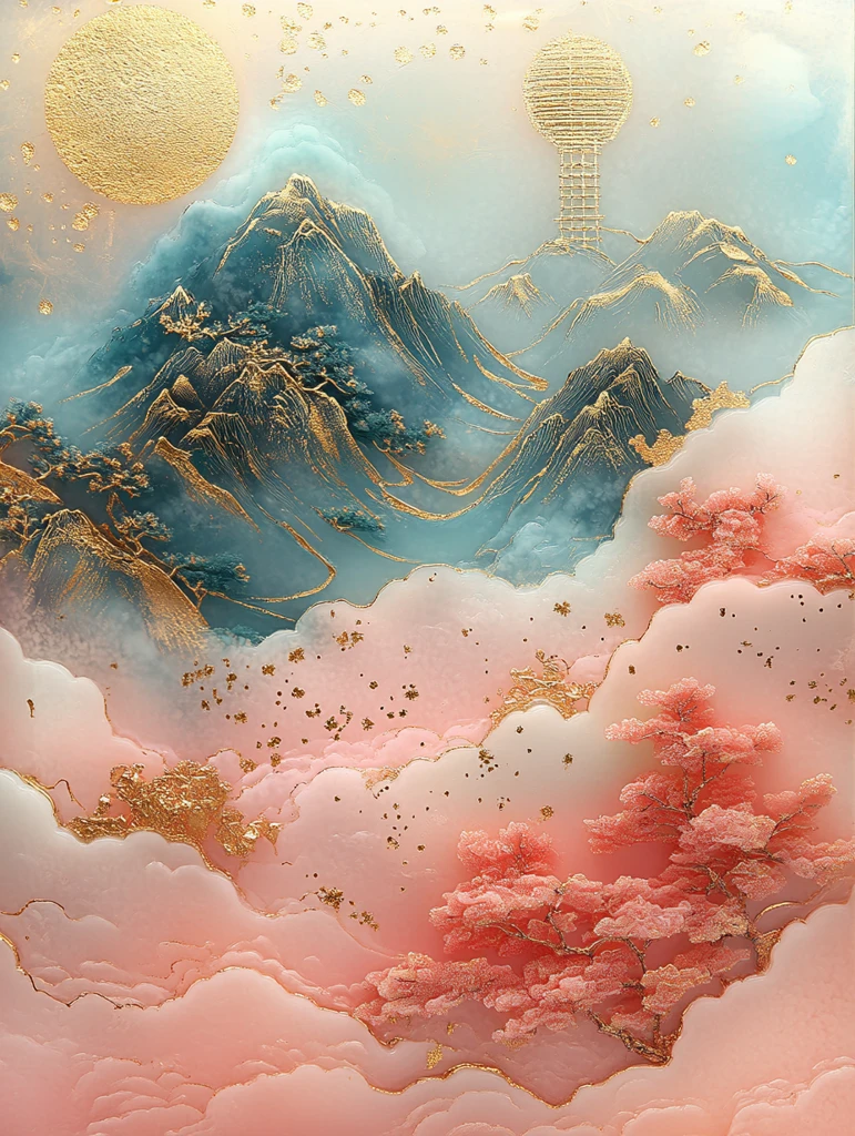 金镶玉雕云山海景