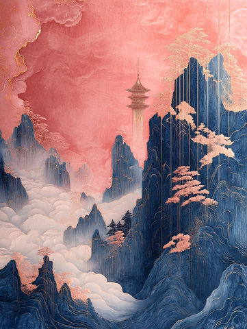 金镶玉雕云山海景