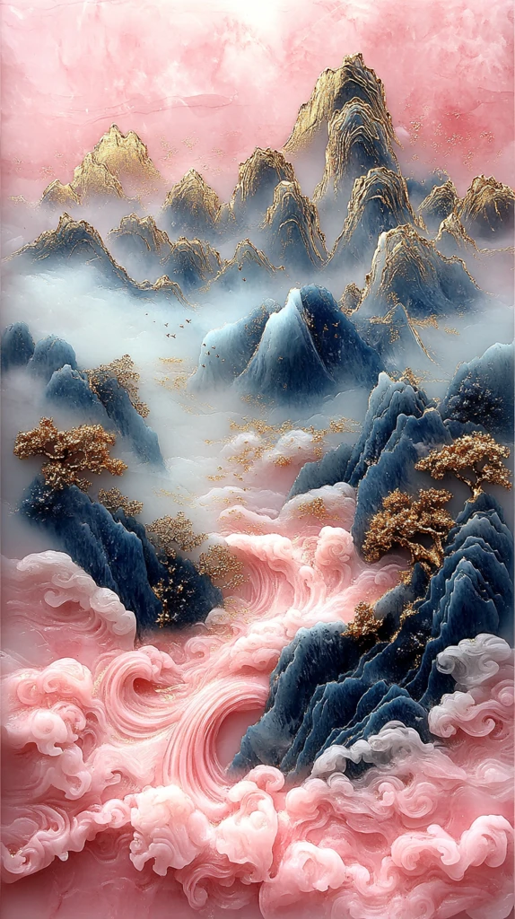 金镶玉山水画