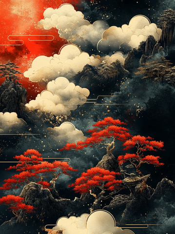 红黑云纹图标集