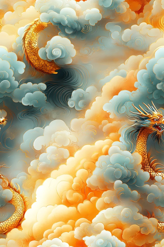 祥云龙纹梦幻天光