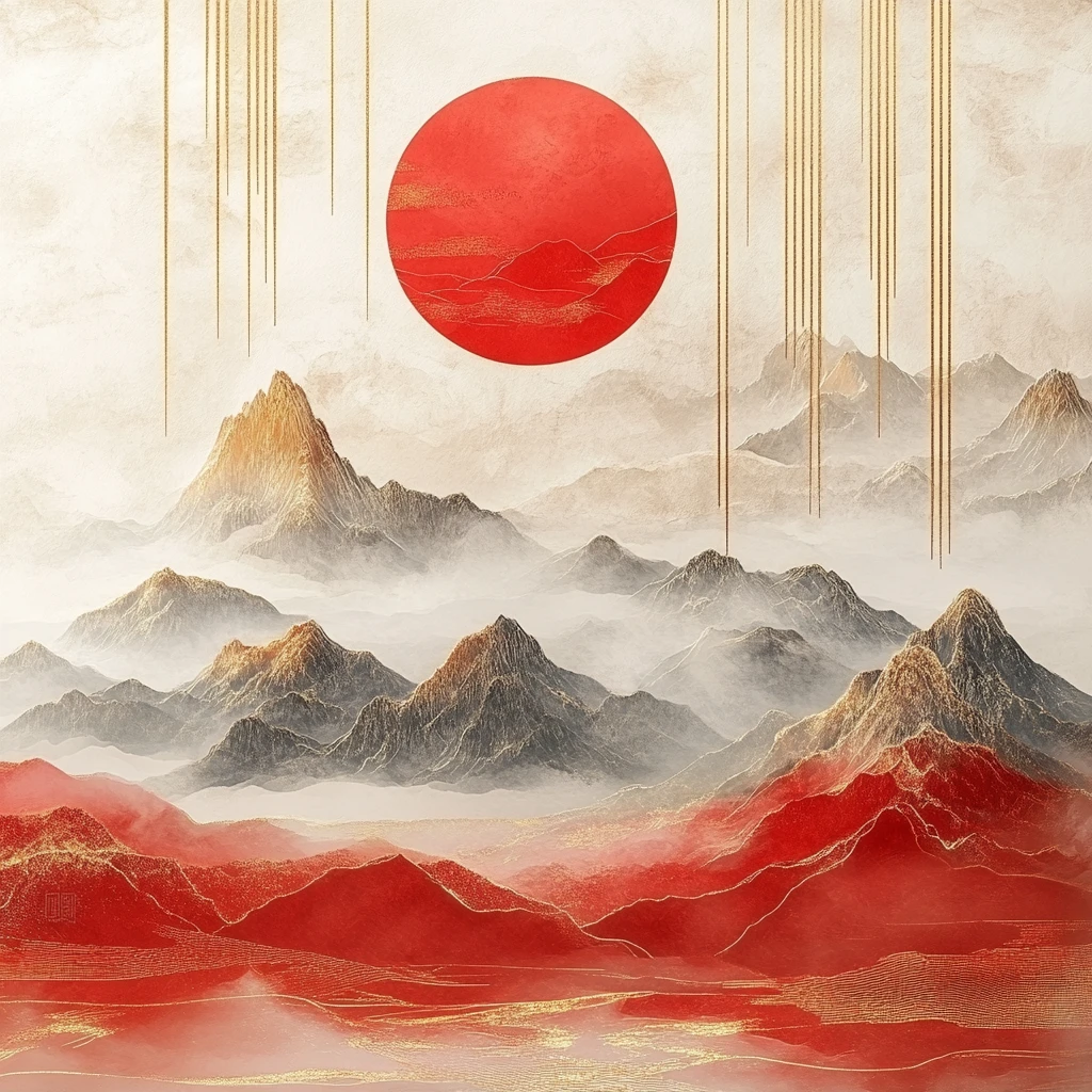 金线山水国庆海报