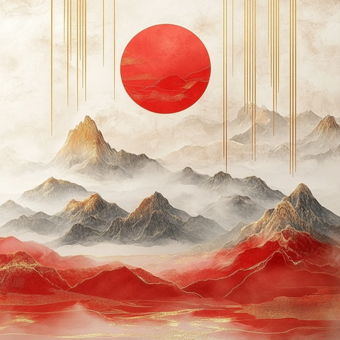 金线山水国庆海报