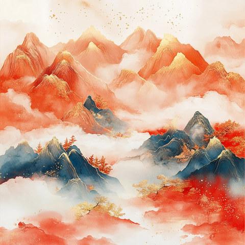 金线山水国庆海报