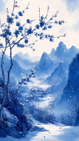 冷季蓝印花设计