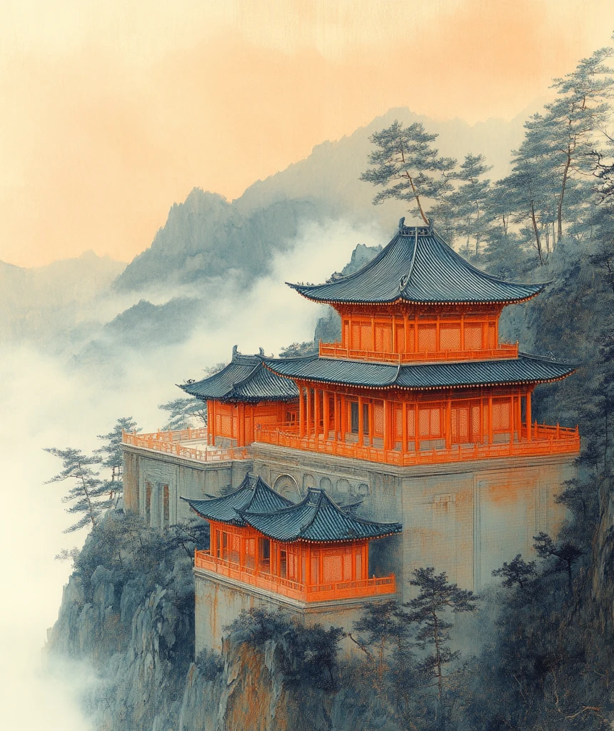 山水云间古建筑