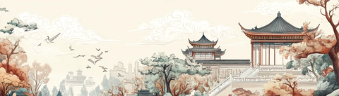 古代建筑祥云图